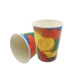 Vaso de jugo Vaso frío de papel para bebidas frías con tapa