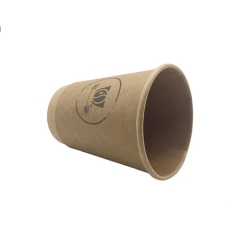 Tasse de papier kraft à double paroi de café de conception personnalisée