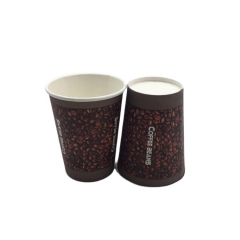 Tasse de papier à paroi simple compostable de conception personnalisée de 10oz