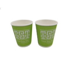 Disposable Ripple Wall Coffee Paper Cup for Christmas party
