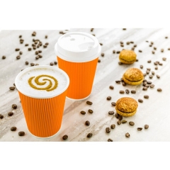 Customized Color Hot Coffee Ripple Paper Cup