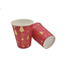 Single Wall Paper Cups Christmas custom design Paper Cups with Pe Coated