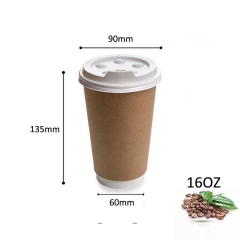 Kraft Coffee Paper Cup Prix Chine avec joint de couvercle