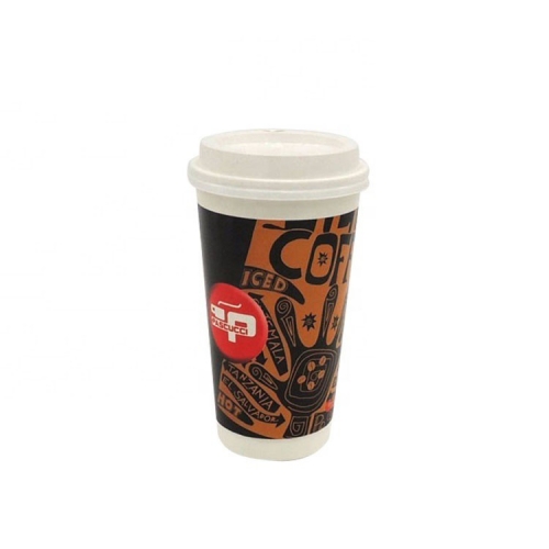 Échantillons gratuits de tasse à café en papier à double paroi jetable de 16oz