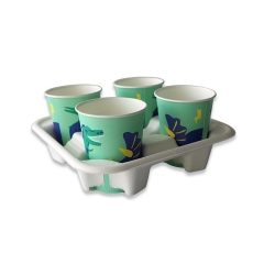 Taza de café desechable biodegradable de papel Pla-Coat