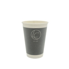 High quality 12oz disposable double wall paper cup for coffee