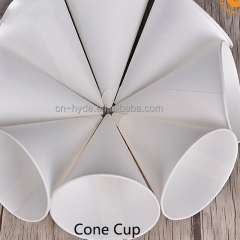 Cone descartável de copo de papel Cones de papel para bebida de água