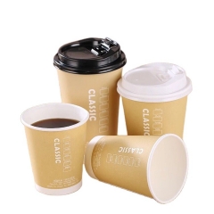 8oz/12oz/16oz disposable double wall kraft paper coffee cup
