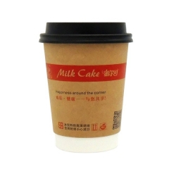 Beverage use double wall coffee paper cup 100% compostable