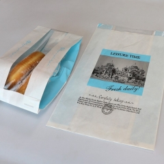 Non-Toxic Bread Kraft Paper Bag with Clear Window