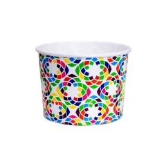 4OZ Benutzerdefiniert Eis Creme Pappbecher mit Deckel Eiscremebehälter