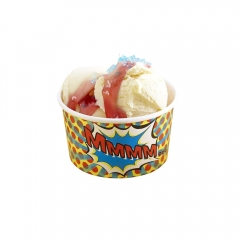 Одноразовый бумажный стаканчик для мороженого на 4 унции Frozen Gelato Cup