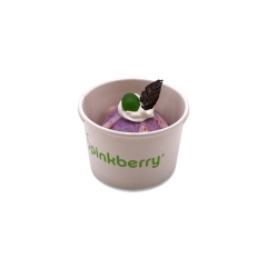 Taza de helado de papel para requisitos particulares respetuosa del medio ambiente 3OZ con la impresión de su logotipo