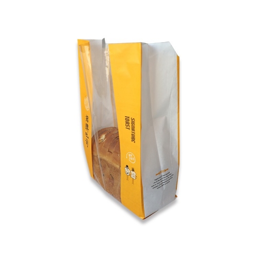पुनर्नवीनीकरण स्नैक्स ब्रेड सीन फूड कुकी कस्टम पेपर कैरी बैग