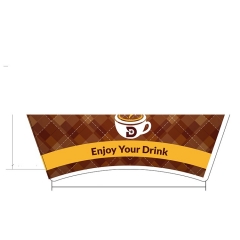 Ventilador de taza de papel de café de pared simple de 9 oz de nuevo diseño para beber caliente