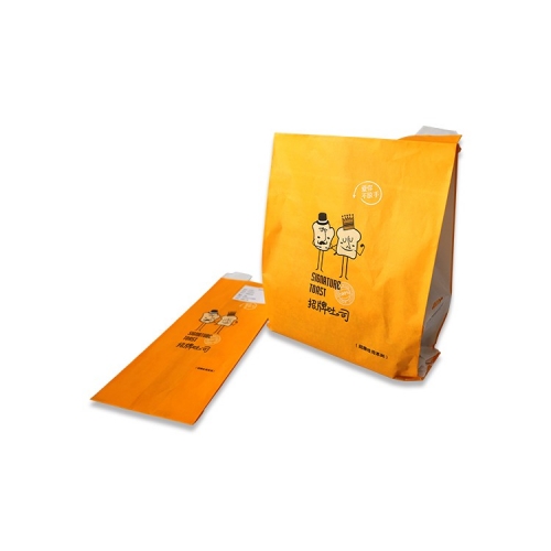 Bolso de empaquetado impreso personalizado promocional del pan del papel de Kraft de Brown