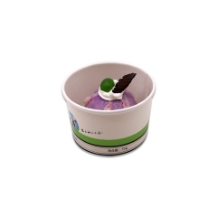 Envase de papel de encargo del helado de la taza del yogur de papel 5OZ con las tapas