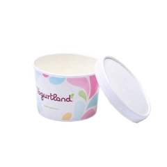 Vaso de papel de helado biodegradable para niños