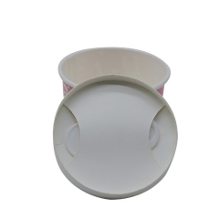 Vasos de helado de papel desechables coloreados de la taza del batido del verano con las tapas de la bóveda