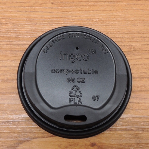 Tapa de la taza de papel de CPLA / casquillo compostable para la taza de café / cubierta de la taza respetuosa del medio ambiente