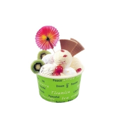 taza de papel taza de helado impresa personalizada 100% compostable