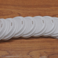 8OZ กระดาษ ถ้วย ฝาปิดแป้งข้าวโพดย่อยสลายได้ 100% สำหรับถ้วยกระดาษ