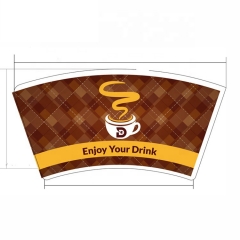 Fan della tazza di carta della tazza di disegno del caffè popolare per la tazza di carta 4OZ