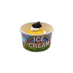 Custom Printed Disposable Ice Cream Cup / Bowl / Container with Lid