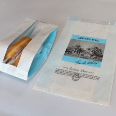 फैक्टरी मूल्य खाद्य ग्रेड ब्रेड पेपर बैग लंच पेपर बैग मुद्रित लोगो के साथ