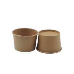 Eco-friendly Kraft Paper Customized Size Disposable Ice Cream Cup