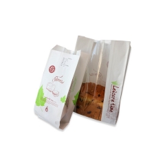 खाद्य ग्रेड पर्यावरण के अनुकूल मोम पेपर ब्रेड बैग रोटी के लिए क्राफ्ट पेपर बैग