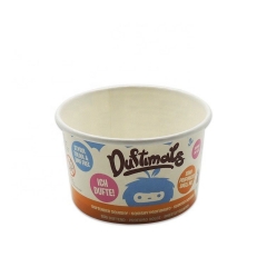 ढक्कन के साथ अनुकूलित बायोडिग्रेडेबल पीएलए आइसक्रीम पेपर कप
