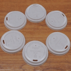 使い捨てカップ用の生分解性CPLA100％コーンスターチ蓋