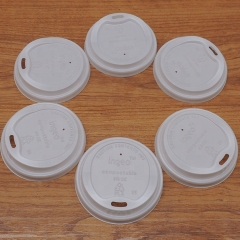 Tapa biodegradable de maicena CPLA 100% para vaso desechable