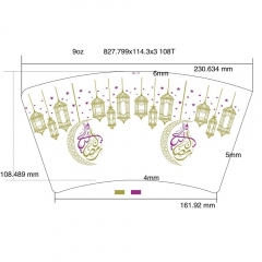 Ventaglio a tazza di carta nuovo stile 260gsm 9OZ