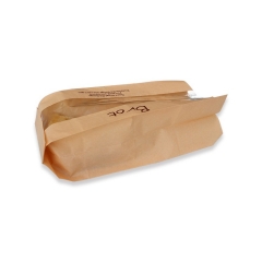 เป็นมิตรกับสิ่งแวดล้อมกระดาษคราฟท์สีน้ำตาลย่อยสลายได้อาหารขนมปัง Takaway บรรจุภัณฑ์ถุงกระดาษ