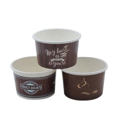 China factory Biodegradable ice cream containers double wall paper cup