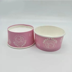 Biodegradable Ice Cream Cup Paper Packing Bowl Containers