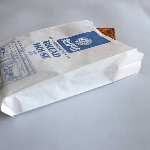 Saco de pão de papel kraft de qualidade alimentar com relevo personalizado Saco de Hamburgo