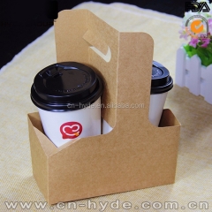 Two Cups Four Cups Kraft Paper Cup Holder Take Away Coffee