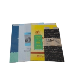 Biodegradable Bread Bag Sandwich Packaging Flat Bottom Wax Pe Coated Lined Paper Bags