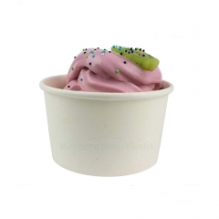 12OZ Yogurt e Getalo Bowl Tazze da dessert in carta bianca per gelato