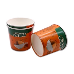 Envase de papel modificado para requisitos particulares tazas biodegradables del batido 32OZ del helado