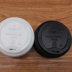 Couvercle compostable jetable CPLA pour tasse à café
