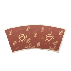 Ventaglio di carta di design personalizzato di alta qualità per tazza di caffè