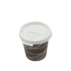 Tapa de la taza de papel blanca / negra Tapa de la tapa de la taza de papel Tapa de la taza de papel con botón