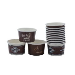 Bicchieri di carta per contenitori per gelato monouso con rivestimento in pe doppio 12OZ