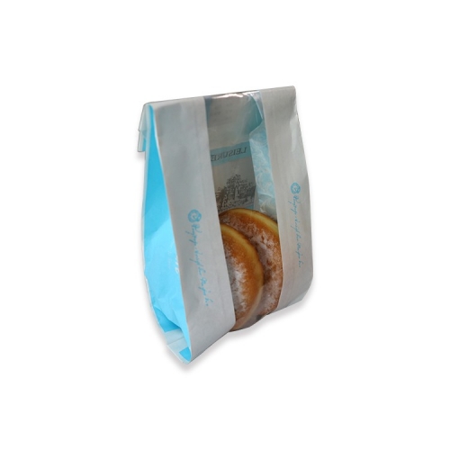 Βιοδιασπώμενη χάρτινη τσάντα γεύματος με τυπωμένο λογότυπο