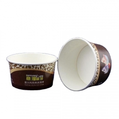 Custom Logo printed paper cheese ice cream packaging tubs with lids