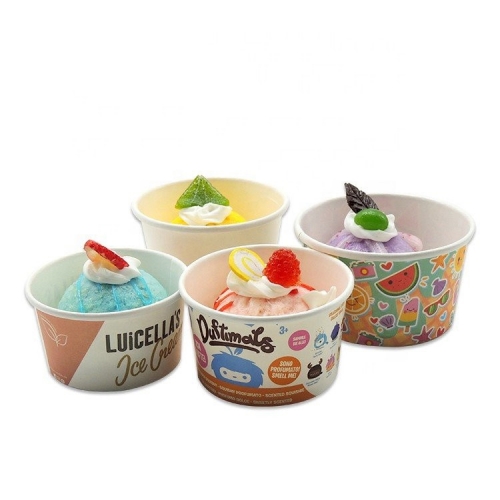 Ice Cream Cup Custom Printed paper Ice Cream Packaging Containers